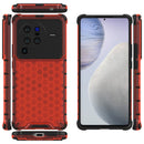 For vivo X80 Pro 5G China Shockproof Honeycomb PC + TPU Protective Case(Red)