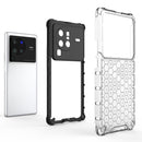 For vivo X80 Pro 5G China Shockproof Honeycomb PC + TPU Protective Case(Red)