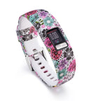 For Garmin Vivofit 4 Gloss & Color Integrated Silicone Watch Band(Stick Flower)
