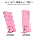 For Xiaomi Poco X3 Stereoscopic Holder Sliding Camshield Phone Case(Pink)