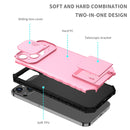 For Xiaomi Poco X3 Stereoscopic Holder Sliding Camshield Phone Case(Pink)