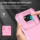 For Xiaomi Poco X3 Stereoscopic Holder Sliding Camshield Phone Case(Pink)