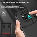 For Xiaomi Poco X3 Stereoscopic Holder Sliding Camshield Phone Case(Black)