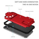 For Xiaomi Poco X3 Stereoscopic Holder Sliding Camshield Phone Case(Red)