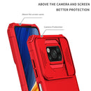 For Xiaomi Poco X3 Stereoscopic Holder Sliding Camshield Phone Case(Red)