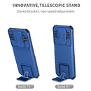 For Xiaomi Poco X3 Stereoscopic Holder Sliding Camshield Phone Case(Blue)