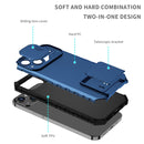 For Xiaomi Poco X3 Stereoscopic Holder Sliding Camshield Phone Case(Blue)