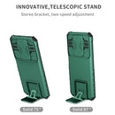 For Xiaomi Poco X3 Stereoscopic Holder Sliding Camshield Phone Case(Green)