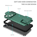 For Xiaomi Poco X3 Stereoscopic Holder Sliding Camshield Phone Case(Green)