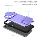 For Xiaomi Poco X3 Stereoscopic Holder Sliding Camshield Phone Case(Purple)