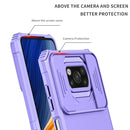 For Xiaomi Poco X3 Stereoscopic Holder Sliding Camshield Phone Case(Purple)