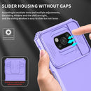 For Xiaomi Poco X3 Stereoscopic Holder Sliding Camshield Phone Case(Purple)