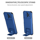 For Motorola Moto G Stylus 2021 Stereoscopic Holder Sliding Camshield Phone Case(Blue)