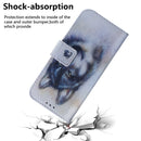 For Motorola Moto G52 Coloured Drawing Leather Phone Case(White Wolf)