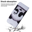 For Motorola Moto G52 Coloured Drawing Leather Phone Case(Panda)