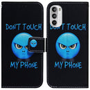 For Motorola Moto G52 Coloured Drawing Leather Phone Case(Anger)
