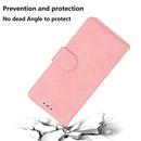 For Motorola Moto G52 Skin Feel Pure Color Flip Leather Phone Case(Pink)