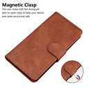 For Motorola Moto G52 Skin Feel Pure Color Flip Leather Phone Case(Brown)