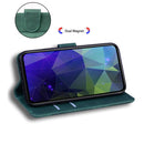 For Motorola Moto G52 Skin Feel Pure Color Flip Leather Phone Case(Green)