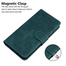 For Motorola Moto G52 Skin Feel Pure Color Flip Leather Phone Case(Green)