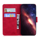For Motorola Moto G52 Skin Feel Pure Color Flip Leather Phone Case(Red)