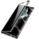 For Samsung Galaxy S22 Ultra 5G Anti-peeping Magnetic Double-sided Tempered Glass Phone Case(Black)