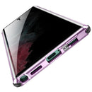 For Samsung Galaxy S22 Ultra 5G Anti-peeping Magnetic Double-sided Tempered Glass Phone Case(Black)