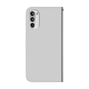 For Motorola Moto G52 Imitated Mirror Surface Horizontal Flip Leather Phone Case(Silver)