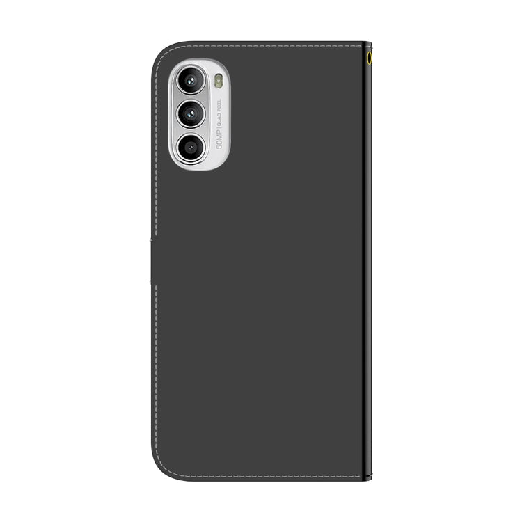 For Motorola Moto G52 Imitated Mirror Surface Horizontal Flip Leather Phone Case(Black)