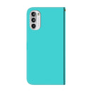 For Motorola Moto G52 Imitated Mirror Surface Horizontal Flip Leather Phone Case(Mint Green)