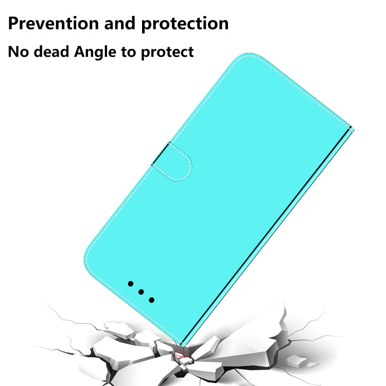 For Motorola Moto G52 Imitated Mirror Surface Horizontal Flip Leather Phone Case(Mint Green)