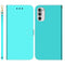 For Motorola Moto G52 Imitated Mirror Surface Horizontal Flip Leather Phone Case(Mint Green)