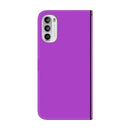 For Motorola Moto G52 Imitated Mirror Surface Horizontal Flip Leather Phone Case(Purple)
