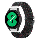 For Samsung Galaxy Watch4 40mm / 44mm Adjustable Woven Watch Band(Starlight Black)