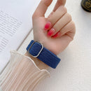 For Samsung Galaxy Watch4 40mm / 44mm Adjustable Woven Watch Band(Starlight Black)