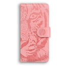 For Motorola Moto G52 Tiger Embossing Pattern Horizontal Flip Leather Phone Case(Pink)