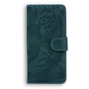For Motorola Moto G52 Tiger Embossing Pattern Horizontal Flip Leather Phone Case(Green)