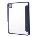 Deformation Transparent Acrylic Leather Tablet Case For iPad Pro 12.9 2021 / 2020 / 2018(Dark Blue)
