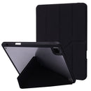 Deformation Transparent Acrylic Leather Tablet Case For iPad Pro 12.9 2021 / 2020 / 2018(Black)