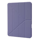 Deformation Transparent Acrylic Leather Tablet Case For iPad Pro 12.9 2021 / 2020 / 2018(Lavender Grey)