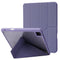 Deformation Transparent Acrylic Leather Tablet Case For iPad Pro 12.9 2021 / 2020 / 2018(Lavender Grey)