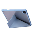 Deformation Transparent Acrylic Leather Tablet Case For iPad Pro 12.9 2021 / 2020 / 2018(Light Blue)