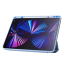 Deformation Transparent Acrylic Leather Tablet Case For iPad Pro 12.9 2021 / 2020 / 2018(Pink)