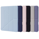 Deformation Transparent Acrylic Leather Tablet Case For iPad Pro 12.9 2021 / 2020 / 2018(Lavender Grey)