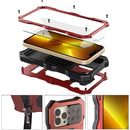 For iPhone 13 Pro Metal + Silicone Sliding Camshield Holder Phone Case (Red)