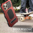For iPhone 13 Pro Metal + Silicone Sliding Camshield Holder Phone Case (Red)