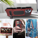 For iPhone 13 Pro Metal + Silicone Sliding Camshield Holder Phone Case (Red)