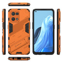 For OPPO Reno7 4G Punk Armor 2 in 1 PC + TPU Shockproof Phone Case with Invisible Holder(Orange)