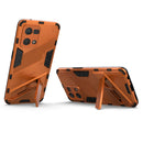 For OPPO Reno7 4G Punk Armor 2 in 1 PC + TPU Shockproof Phone Case with Invisible Holder(Orange)