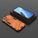 For OPPO Reno7 4G Punk Armor 2 in 1 PC + TPU Shockproof Phone Case with Invisible Holder(Orange)
